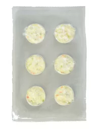 いかめんち&アカモク アカモク入り海鮮焼きの白背景画像