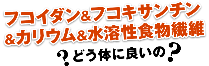 フコイダン フコキサンチン どう体に良いの？