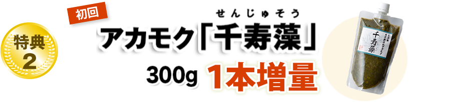 アカモク「千寿藻」300g1本増量